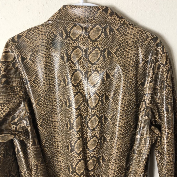 Fu Da New York snake 90s Skinprint & Texture Plus Size Belted Trench Coa… - Picture 7 of 10